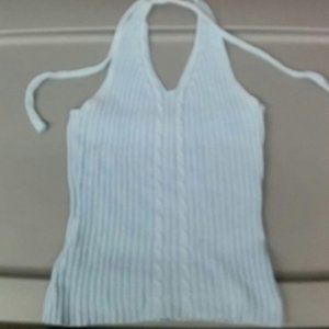 Cotton light blue knit top XS-S